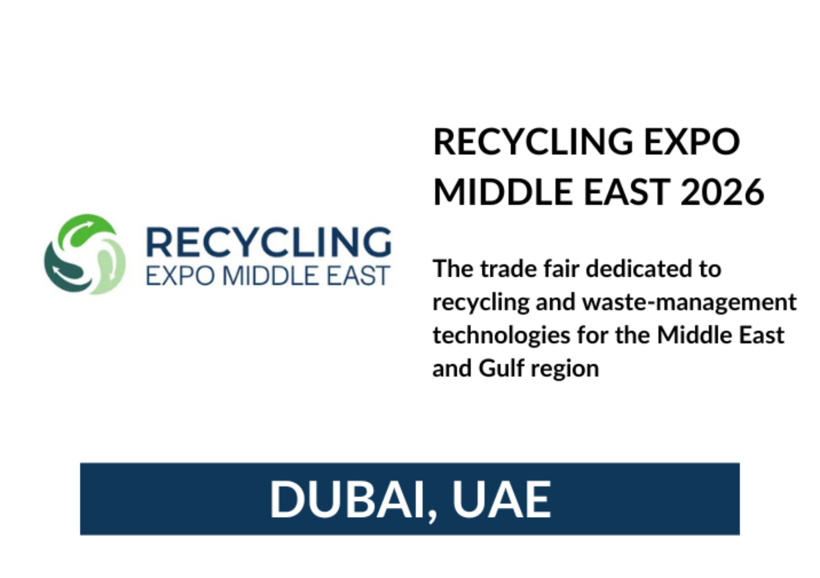 RECYCLING EXPO MIDDLE EAST 2026 RECYCLING EXPO MIDDLE EAST 2026